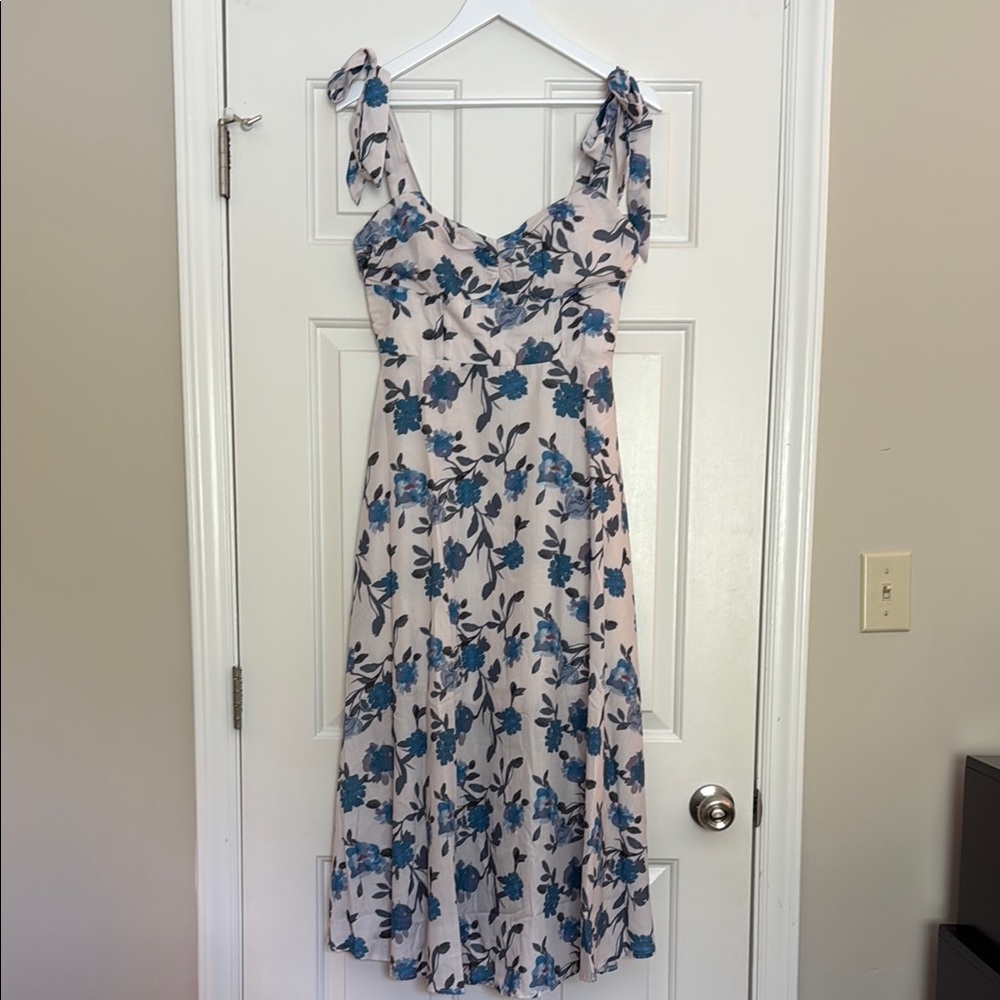 Floral Blue and White Dress NWT